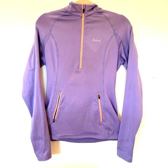 Baleaf Tops - BALEAF Lavender Women’s Thermal Fleece 1/2 Zip Running Pullover Jacket Size S